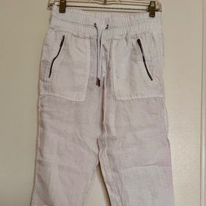 Athlete White Cabo Linen Jogger - Size 0